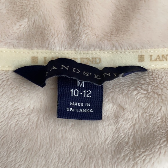 Lands’ End | Cozy Mock Neck Full Zip Jacket Cream (M 10-12) - Picture 9 of 16
